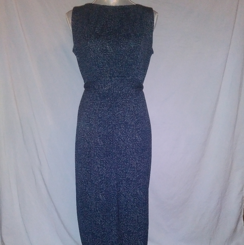 Liz Claiborne Sleeveless Dress Back Tie & Zipper